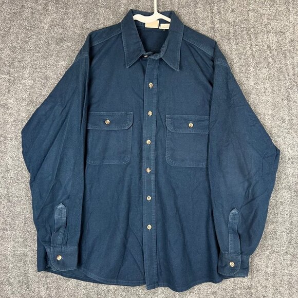 Vintage Five Brother Flannel Men's Heavy Button Up Chamois Flannel Shirt SZ XL - Picture 1 of 8